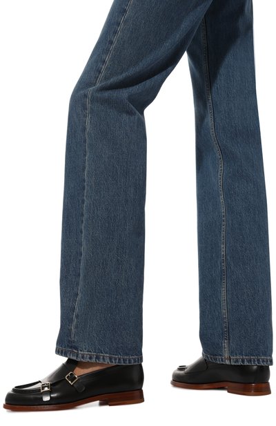 Кожаные монки SANTONI черного цвета по цене 83950 руб., арт. WUQG70581BJ2SLPH, фото 3 Кожаные монки SANTONI, арт. WUQG70581BJ2SLPH, фото 3