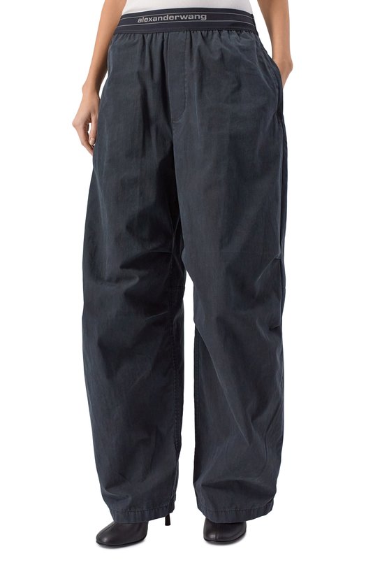 Хлопковые брюки Alexander Wang 1WC4254924 Чёрный  1WC4254924 Фото 3