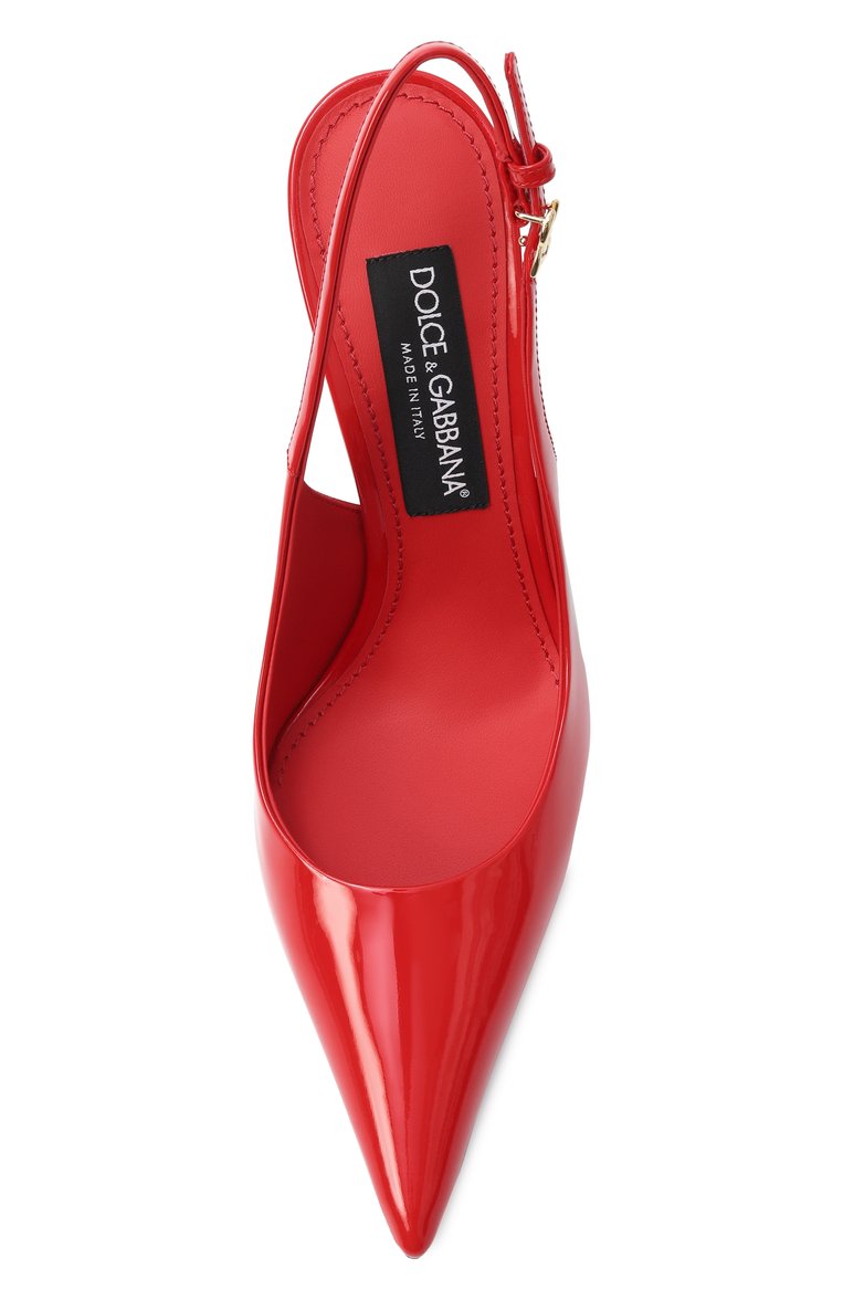 Женские кожаные туфли lollo 105 DOLCE & GABBANA красного цвета, арт. CG0748/A1471 | Фото 6 (Материал внутренний: Натуральная кожа; Подошва: Плоская; Материал внешний: Натуральная кожа; Каблук высота: Высокий; Женское Кросс-КТ: Слингбэки; Каблук тип: Шпилька; Автоматизация ТО: Проставлено; Автоматизация состава: Проставлено; Размерность: Товар большемерит)