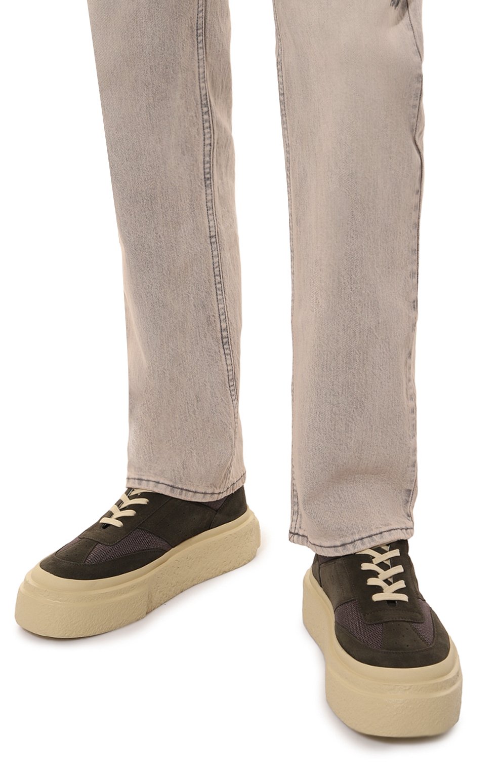 Комбинированные кеды gambetta MM6 хаки цвета по цене 48550 руб., арт. SH3WS0004/P7024, фото 3 Комбинированные кеды gambetta MM6, арт. SH3WS0004/P7024, фото 3