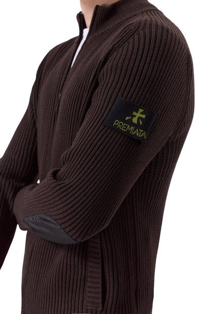 Шерстяной кардиган PREMIATA темно-коричневого цвета по цене 59950 руб., арт. PMG25/W00L, фото 5 Шерстяной кардиган PREMIATA, арт. PMG25/W00L, фото 5