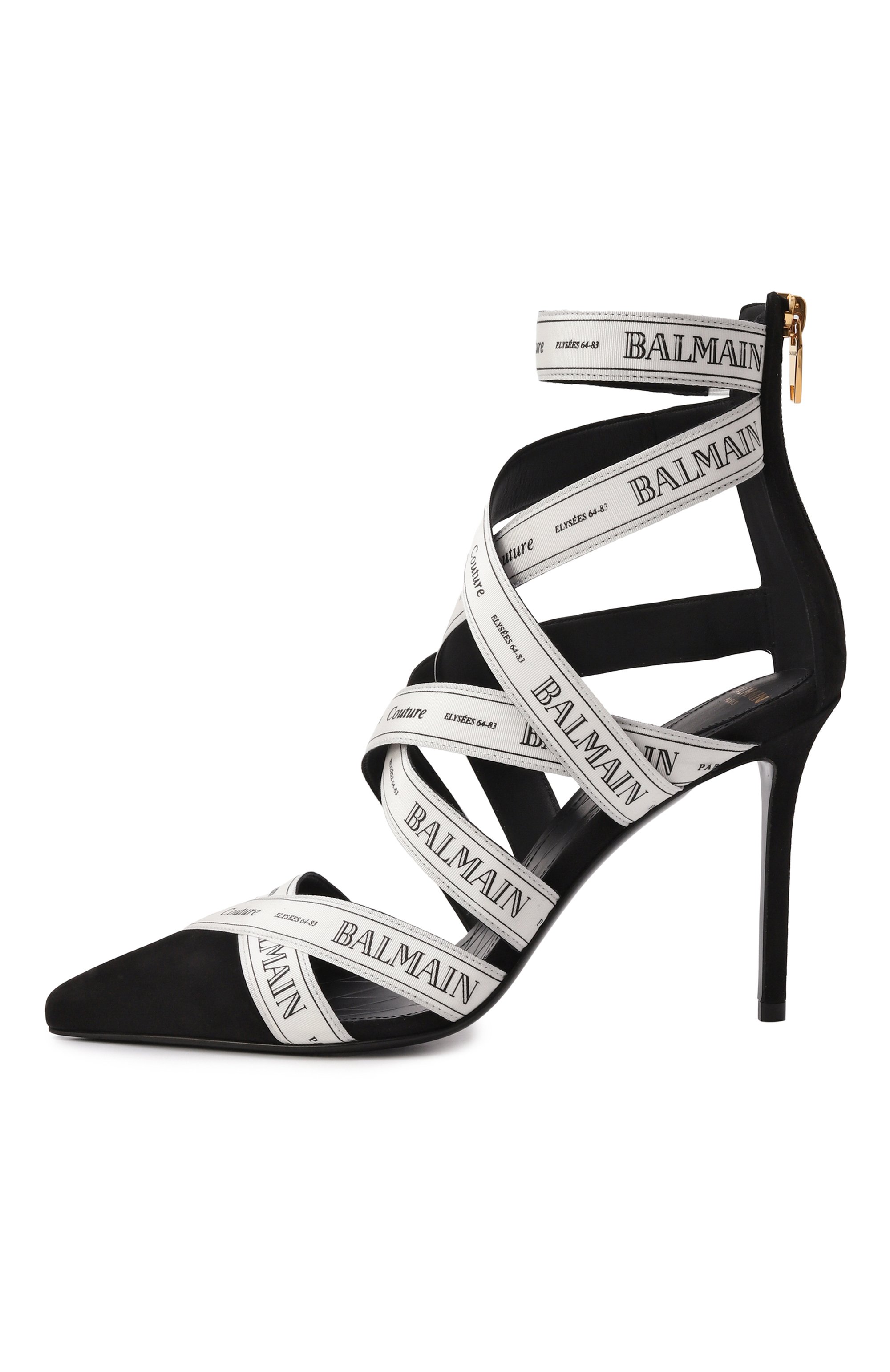 Комбинированные туфли couture 95 BALMAIN, арт. EN1UH092/TKWB, фото 4