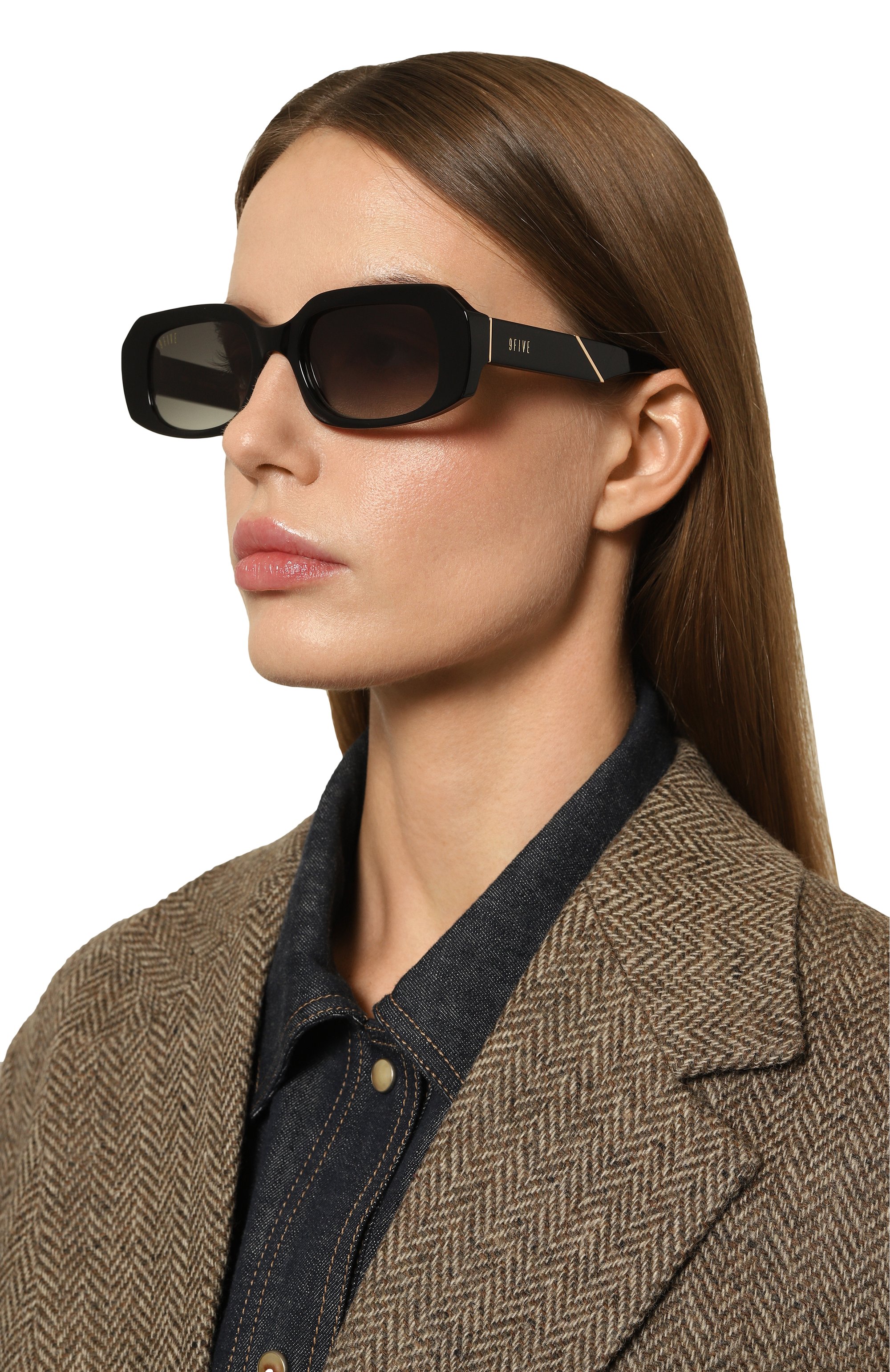 Солнцезащитные очки 9FIVE черного цвета по цене 32500 руб., арт. S0MA-BLACK/G0LD / GRADIENT, фото 2 Солнцезащитные очки 9FIVE, арт. S0MA-BLACK/G0LD / GRADIENT, фото 2