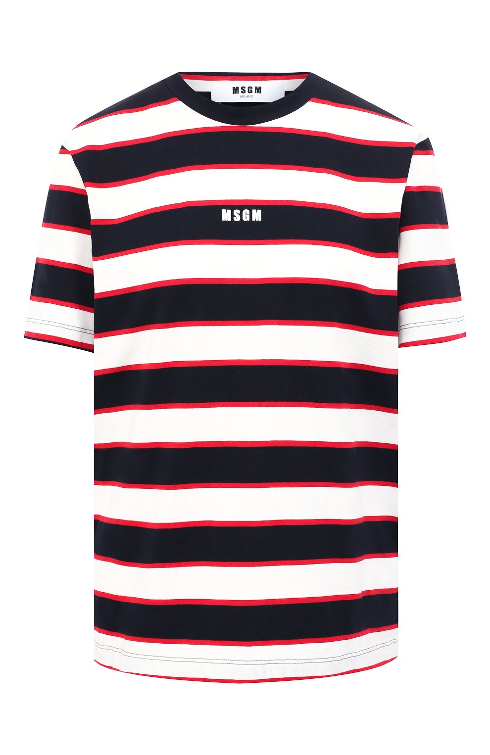 Хлопковая футболка MSGM разноцветного цвета по цене 11300 руб., арт. 2641MDM88A 195293, фото 1 Хлопковая футболка MSGM, арт. 2641MDM88A 195293, фото 1