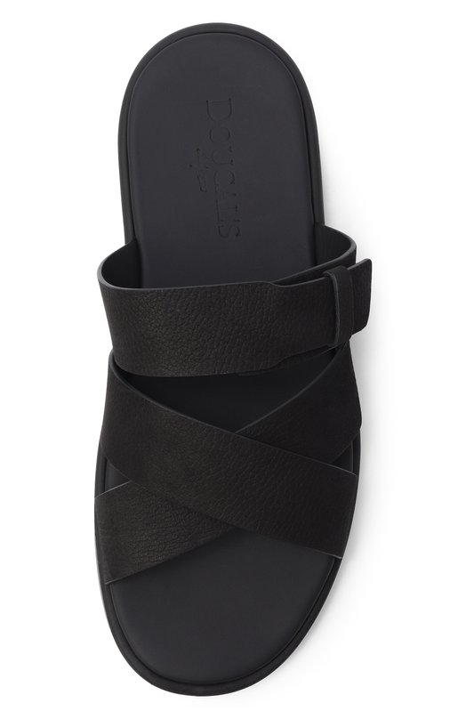 Шлепанцы из нубука Doucal's DU3299MYK0UF249N Чёрный  DU3299MYK0UF249N Фото 5