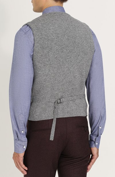 Жилет на пуговицах из смеси шерсти и вискозы с кашемиром WINDSOR, арт. 13 PI0S-G 10001642, фото 4