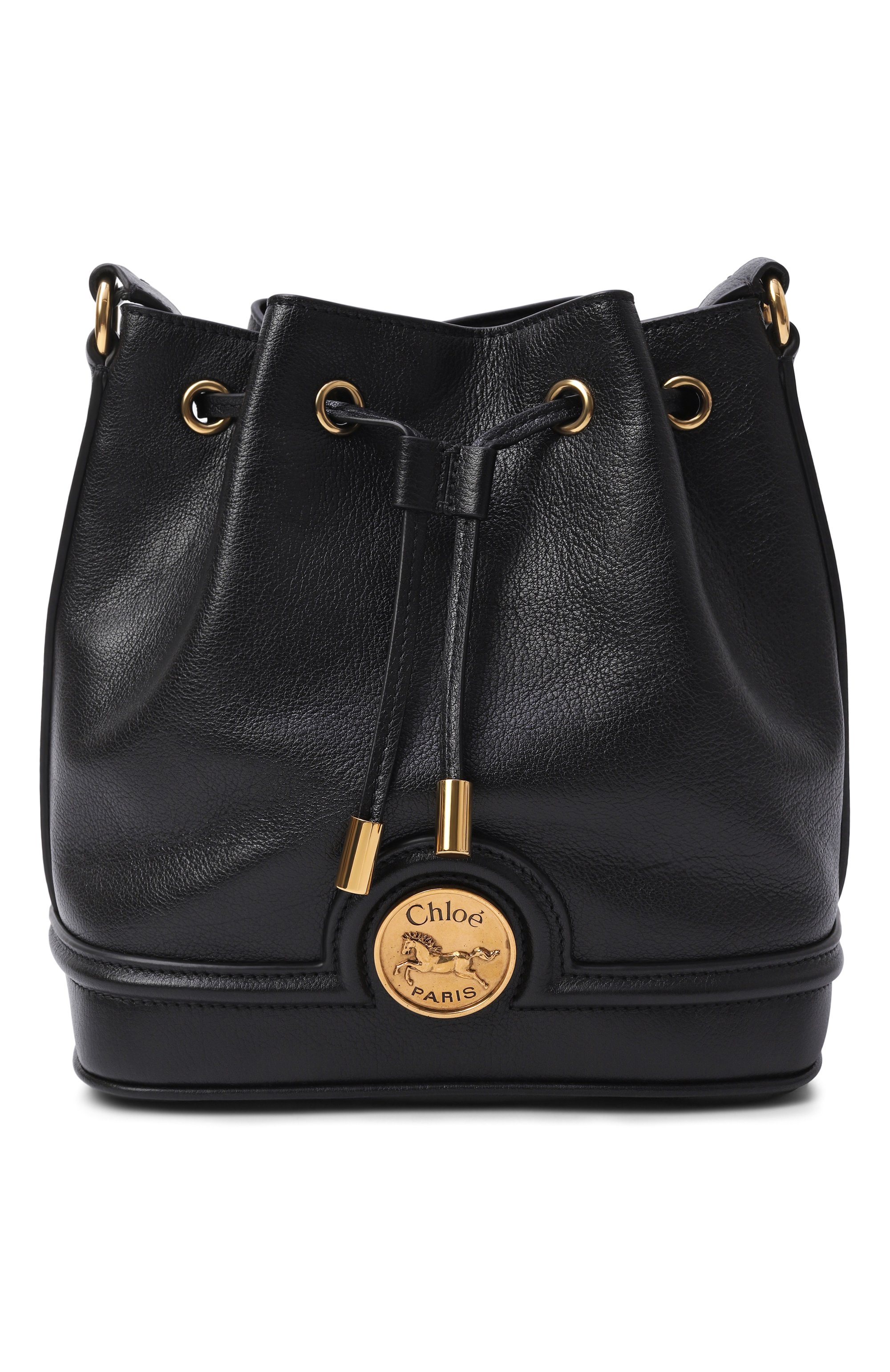 Сумка horse medal CHLOÉ черного цвета по цене 210000 руб., арт. CH25AS792037, фото 1 Сумка horse medal CHLOÉ, арт. CH25AS792037, фото 1