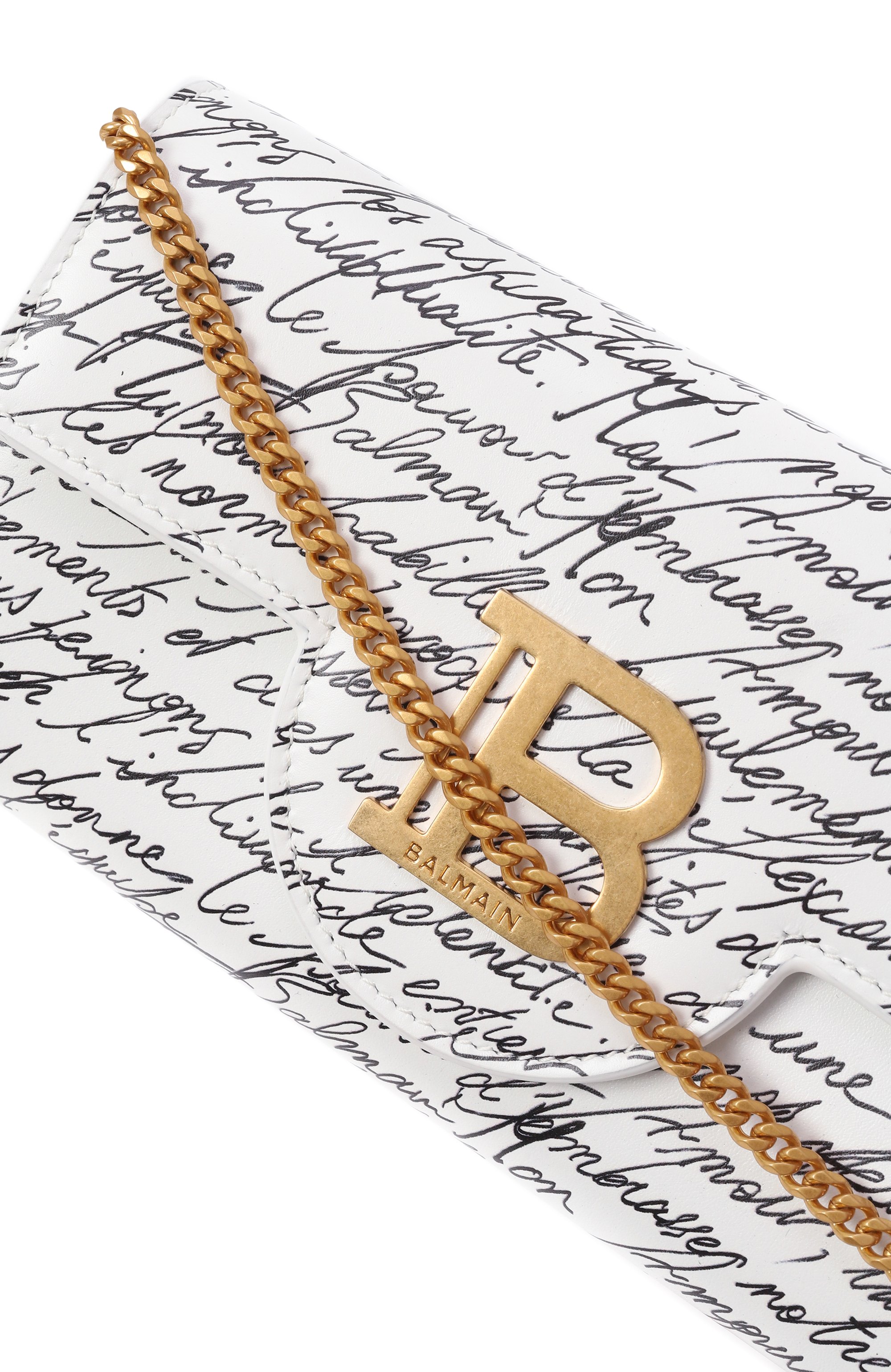 Сумка b-buzz BALMAIN черно-белого цвета по цене 109000 руб., арт. EN10N197/LCLL, фото 3 Сумка b-buzz BALMAIN, арт. EN10N197/LCLL, фото 3