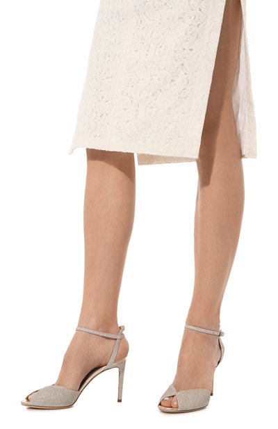 Текстильные босоножки sacora 85 JIMMY CHOO, арт. SAC0RA 85/DGZ, фото 3