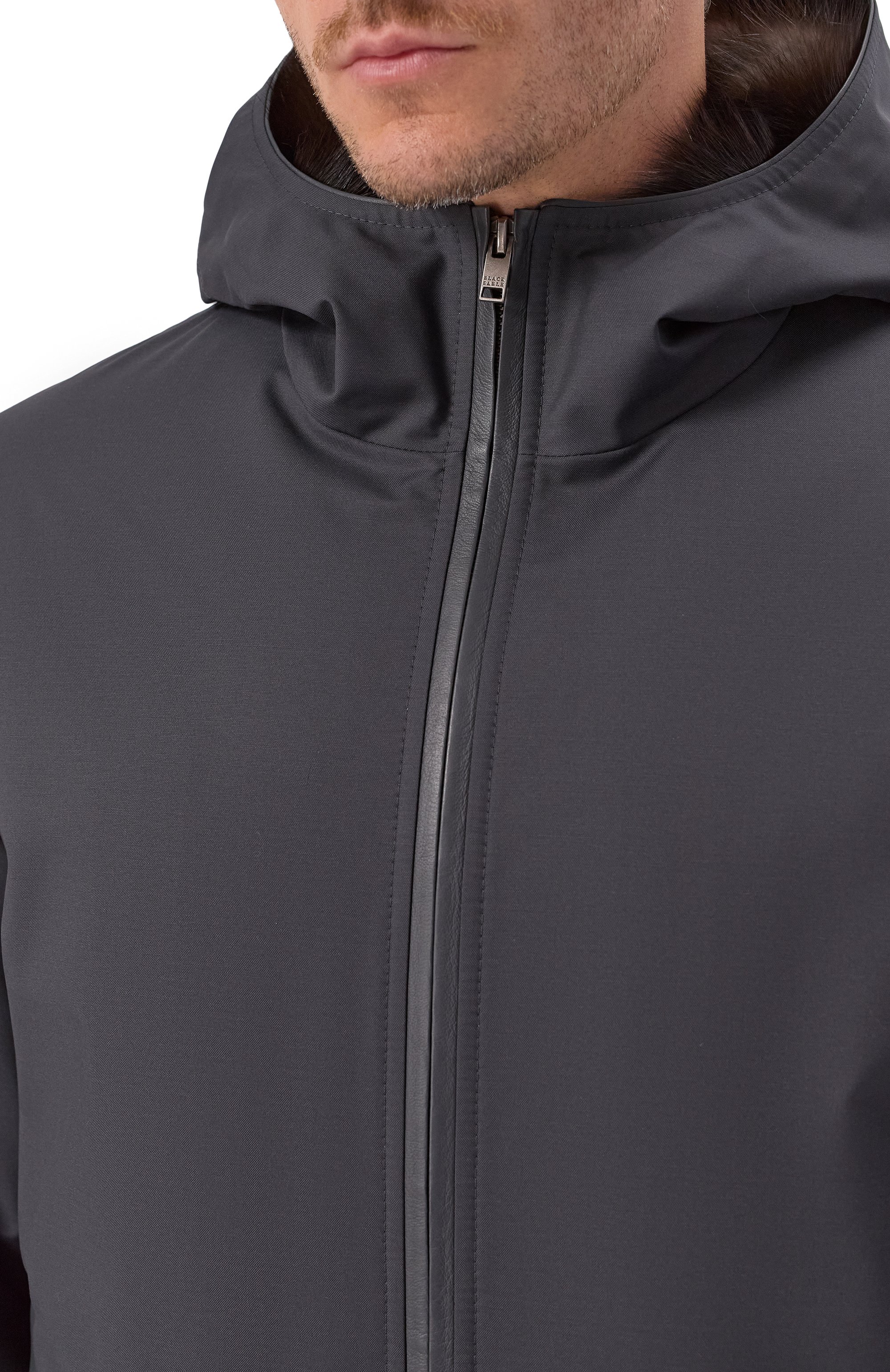 Бомбер с подкладкой из соболя BLACK SABLE темно-серого цвета по цене 2404000 руб., арт. BS-MWHB-EB, фото 5 Бомбер с подкладкой из соболя BLACK SABLE, арт. BS-MWHB-EB, фото 5