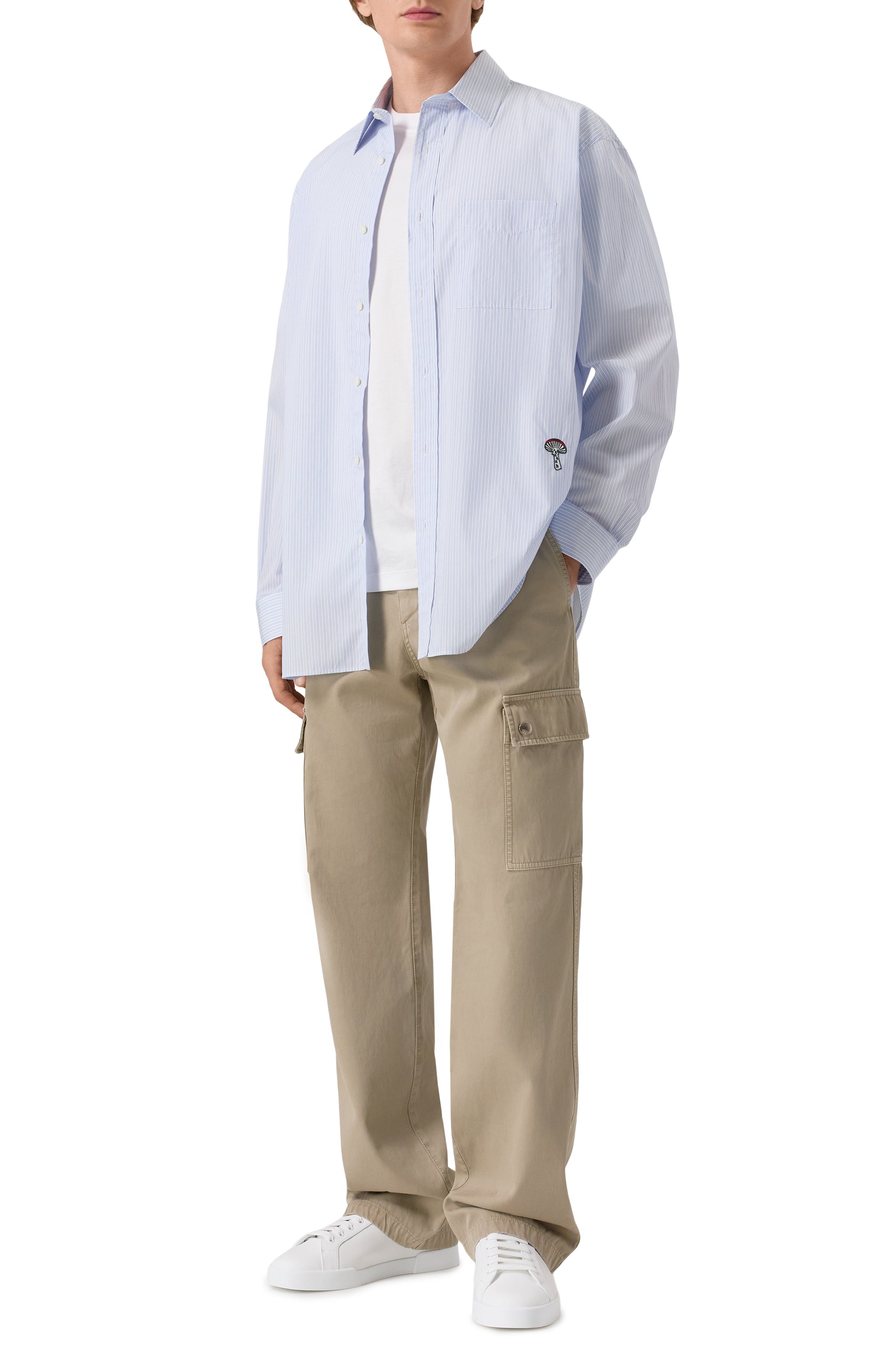 Хлопковая рубашка BOTTEGA VENETA, арт. 836029/V5PK0, фото 2