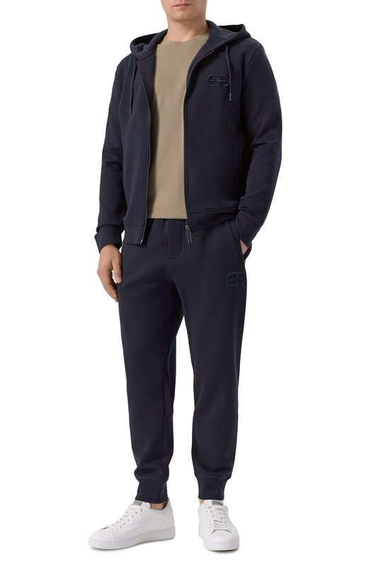 Хлопковая толстовка Emporio Armani 8N1ML6/1JHSZ Синий  8N1ML6/1JHSZ Фото 2