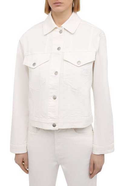 Джинсовая куртка NANUSHKA белого цвета по цене 74350 руб., арт. MAREN_WHITE_C0MF0RT STRETCH DENIM, фото 3 Джинсовая куртка NANUSHKA, арт. MAREN_WHITE_C0MF0RT STRETCH DENIM, фото 3