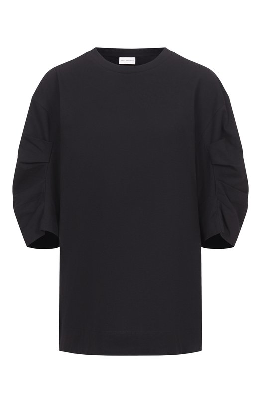 Хлопковая футболка Dries Van Noten 011107/3603 Чёрный 011107/3603