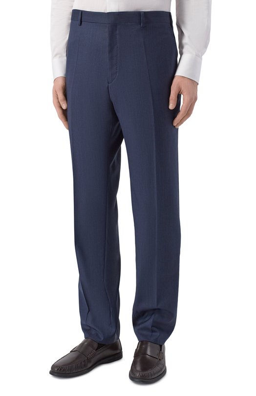 Шерстяные брюки Brioni RANP0L-PCA43_2 Синий  RANP0L-PCA43_2 Фото 3