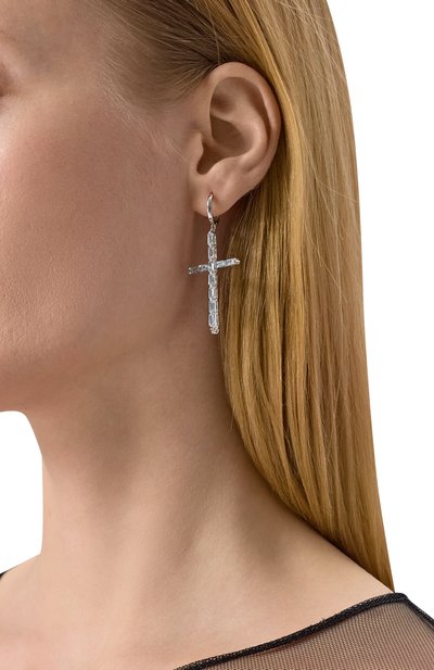 Серьги-кресты с голубым топазом MOONKA голубого цвета по цене 25500 руб., арт. ec-erc-tpz, фото 2 Серьги-кресты с голубым топазом MOONKA, арт. ec-erc-tpz, фото 2