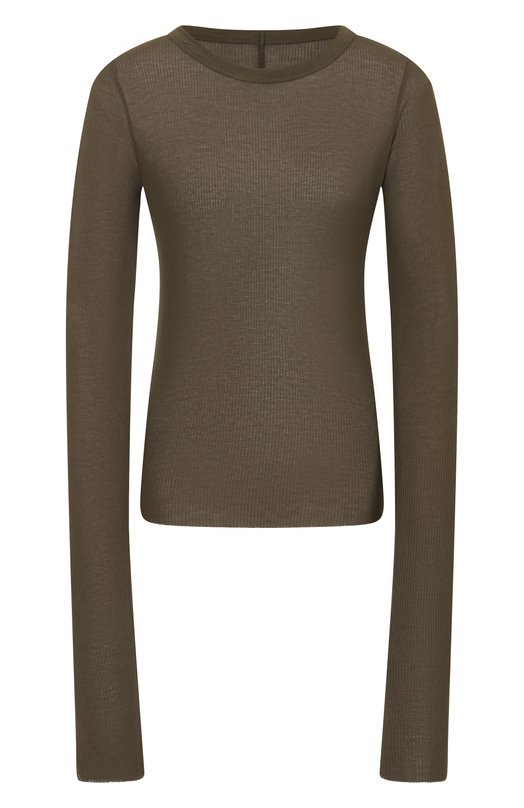 Лонгслив из вискозы и шелка Rick Owens RP02E4209/RC Хаки RP02E4209/RC