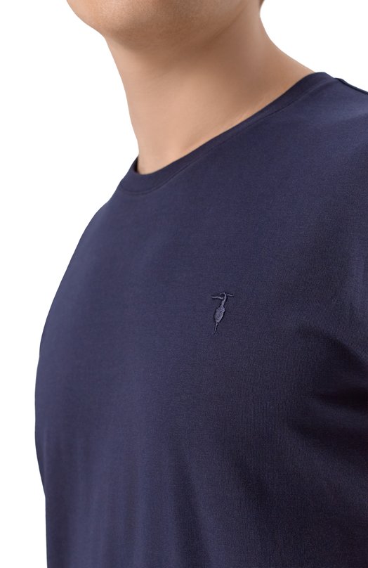 Хлопковая футболка Trussardi G0228000123N Синий  G0228000123N Фото 5