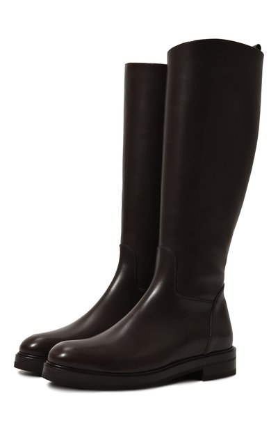 Женские кожаные сапоги KITON, арт. D56806N0102405