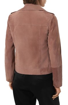 Женская замшевая куртка BRUNELLO CUCINELLI темно-розового цвета, арт. M0PCL2873 | Фото 4 (Кросс-КТ: Куртка; Рукава: Длинные; Материал сплава: Проставлено; Материал внешний: Натуральная кожа; Драгоценные камни: Проставлено; Женское Кросс-КТ: Замша и кожа; Длина (верхняя одежда): Короткие; Стили: Кэжуэл)