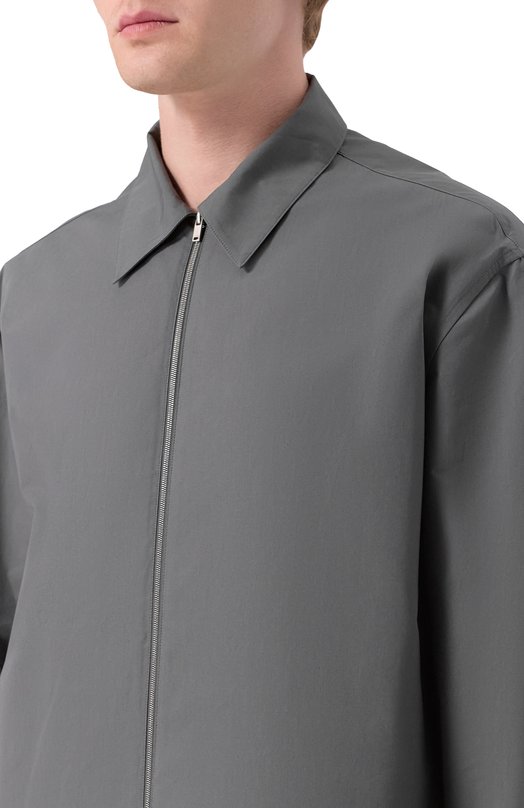 Хлопковая рубашка Jil Sander J22DL0249/J45002 Серый  J22DL0249/J45002 Фото 5