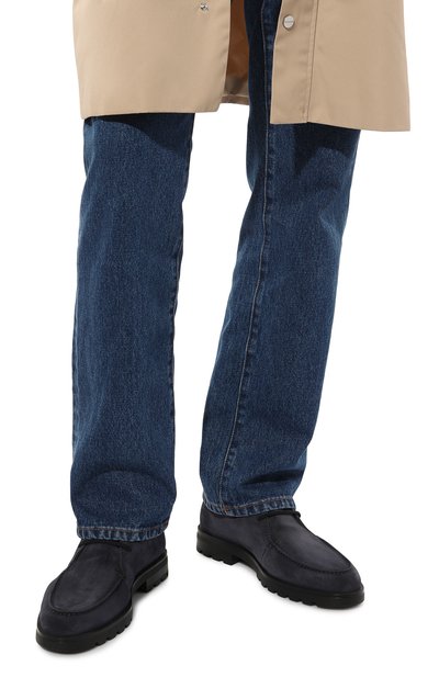 Замшевые ботинки detroit SANTONI темно-синего цвета по цене 61550 руб., арт. MGDG18609NE0BSU0, фото 3 Замшевые ботинки detroit SANTONI, арт. MGDG18609NE0BSU0, фото 3