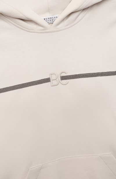Хлопковое худи BRUNELLO CUCINELLI, арт. BH827E219C, фото 3