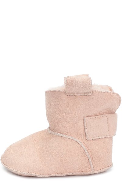 Утепленные пинетки с отделкой из овчины PETIT NORD розового цвета по цене 6590 руб., арт. 2119, фото 1 Утепленные пинетки с отделкой из овчины PETIT NORD, арт. 2119, фото 1