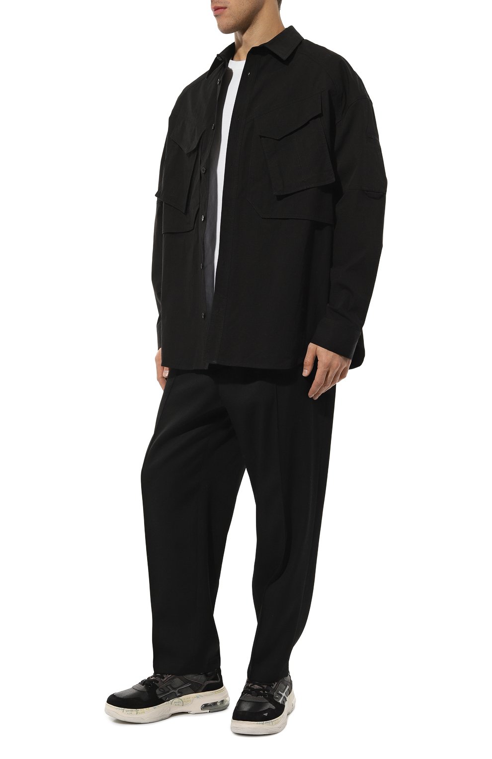 Комбинированные кроссовки drake PREMIATA черного цвета по цене 42700 руб., арт. DRAKE/VAR343, фото 2 Комбинированные кроссовки drake PREMIATA, арт. DRAKE/VAR343, фото 2