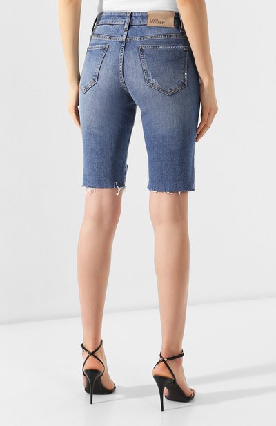 Джинсовые шорты TWO WOMEN IN THE WORLD голубого цвета по цене 18400 руб., арт. ELIYA/UVYJ6, фото 4 Джинсовые шорты TWO WOMEN IN THE WORLD, арт. ELIYA/UVYJ6, фото 4