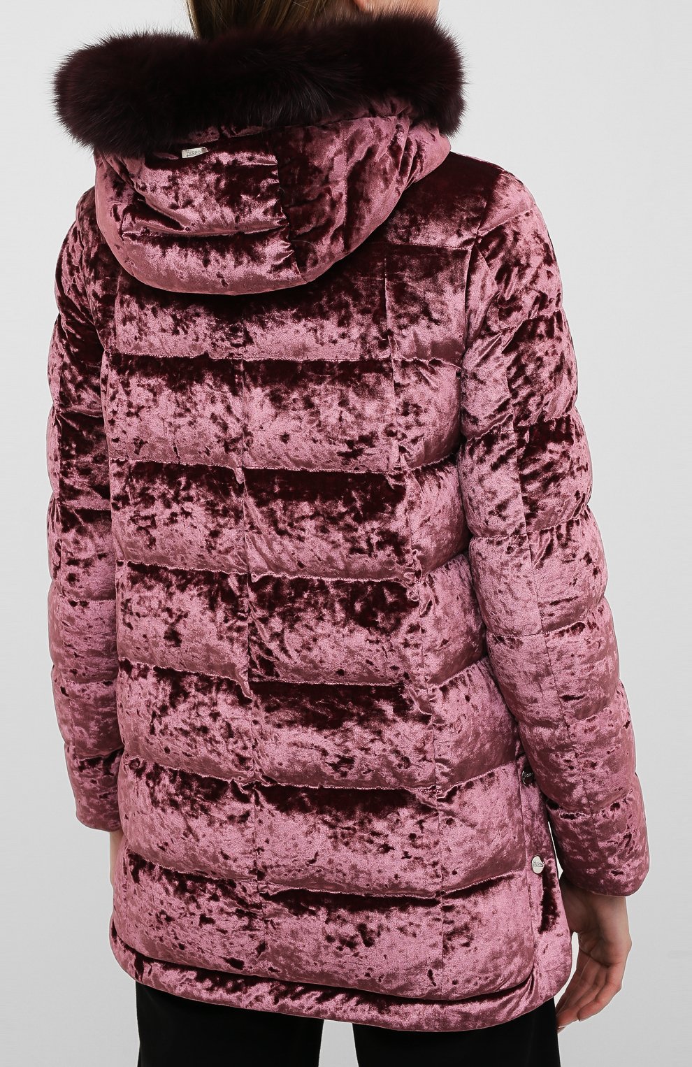 Пуховик с отделкой мехом HERNO, арт. PI061DR/15357S, фото 4