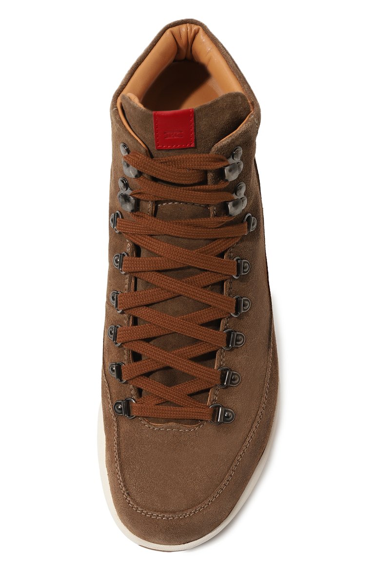 Мужские замшевые ботинки KITON коричневого цвета, арт. USSA028NX0032 | Фото 6 (Мужское Кросс-КТ: Ботинки-обувь; Материал внутренний: Натуральная кожа; Материал сплава: Проставлено; Материал утеплителя: Без утеплителя; Подошва: Массивная; Драгоценные камни: Проставлено; Материал внешний: Замша)