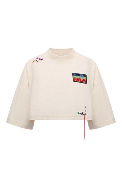 Женская хлопковая футболка PALM ANGELS, арт. PWAA040F21JER0030384
