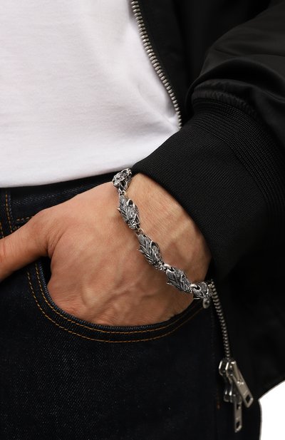 Браслет волки GL JEWELRY серебряного цвета по цене 78430 руб., арт. GL400013-S97-215, фото 2 Браслет волки GL JEWELRY, арт. GL400013-S97-215, фото 2