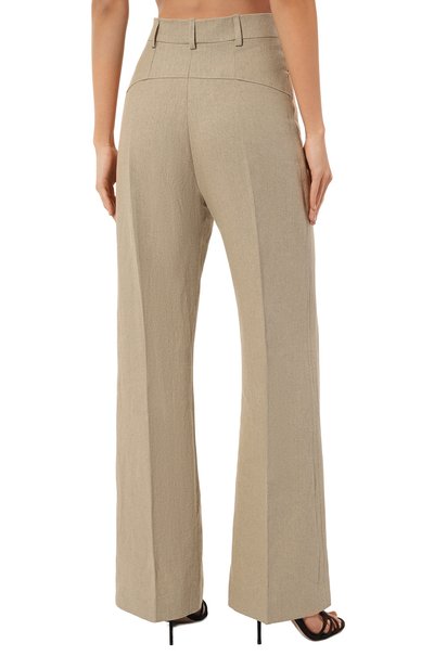 Льняные брюки JACQUEMUS бежевого цвета по цене 72950 руб., арт. 22E211PA003/1029BEIGE, фото 4 Льняные брюки JACQUEMUS, арт. 22E211PA003/1029BEIGE, фото 4