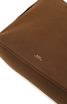 Женская сумка-тоут vera A.P.C. коричневого цвета, арт. PXCAT-F61902 | Фото 3 (Материал: Натуральная кожа; Материал сплава: Проставлено; Драгоценные камни: Проставлено; Размер: medium)