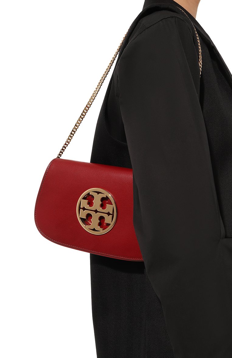 Женский клатч reva TORY BURCH  цвета, арт. 152250 | Фото 2 (Материал: Натуральная кожа; Материал сплава: Проставлено; Женское Кросс-КТ: Клатч-клатчи; Драгоценные камни: Проставлено; Размер: small)