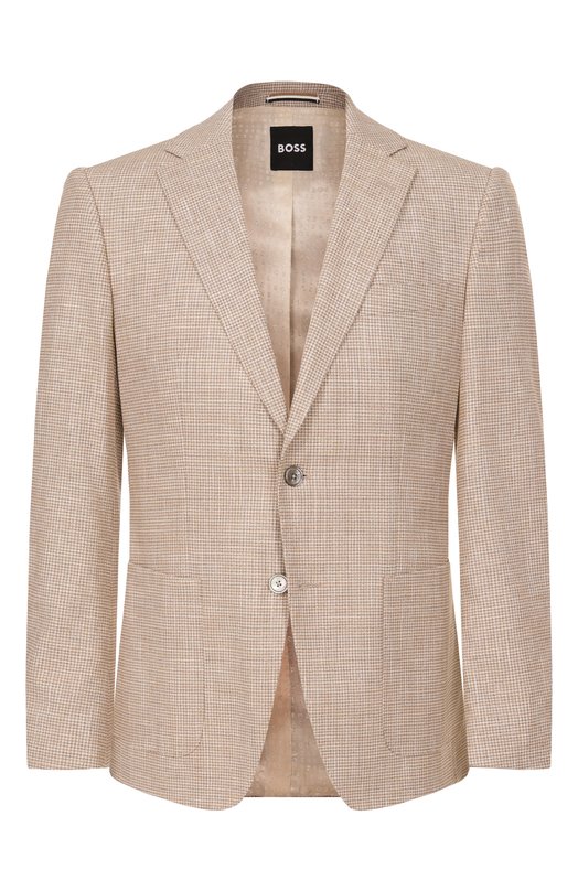 Пиджак из шерсти и шелка BOSS 50556956 Бежевый 50556956