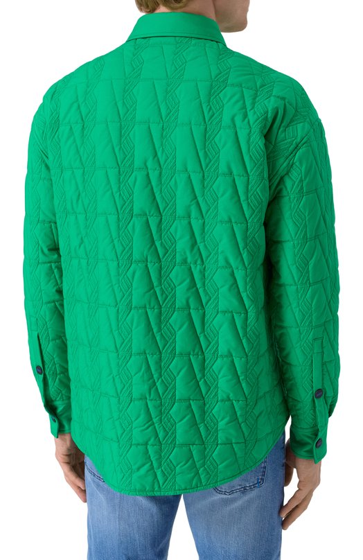 Хлопковая куртка-рубашка KNT UGK097K0753F03 Зелёный  UGK097K0753F03 Фото 4
