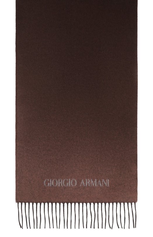 Шарф из шелка и кашемира Giorgio Armani GM001839/AF18585 Коричневый  GM001839/AF18585 Фото 4