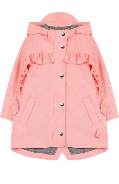 Дождевик с капюшоном и оборками GOSOAKY, арт. 181.101.239/C0ATED W0VEN MELANGE, фото 1