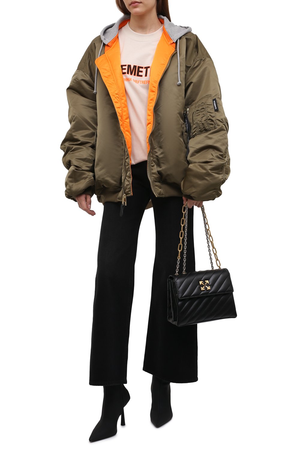 Бомбер VETEMENTS хаки цвета по цене 224000 руб., арт. UE52JA220G 1307/W, фото 2 Бомбер VETEMENTS, арт. UE52JA220G 1307/W, фото 2
