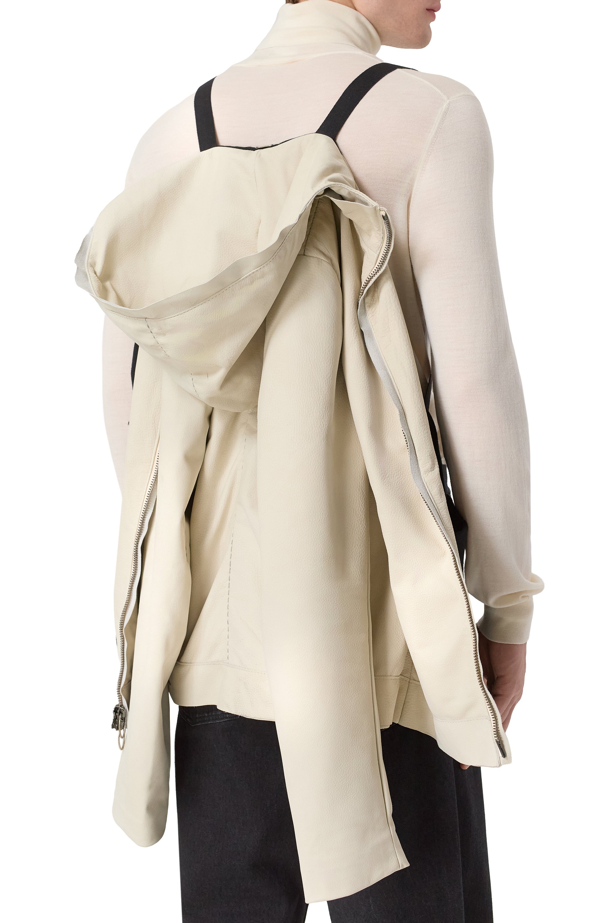 Кожаная куртка DANIELE BASTA кремового цвета по цене 178500 руб., арт. DB1146S58, фото 6 Кожаная куртка DANIELE BASTA, арт. DB1146S58, фото 6