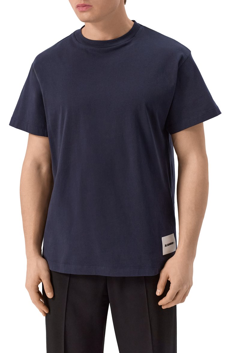 Мужская комплект из трех футболок JIL SANDER разноцветного цвета, арт. J47GC0001/JTN254 | Фото 9 (Длина (для топов): Стандартные; Рукава: Короткие; Материал внешний: Хлопок; Стили: Минимализм; Принт: Без принта; Кросс-КТ: Джерси; Мужское Кросс-КТ: Футболка-одежда; Детали: Без декора; Автоматизация состава: Проставлено; Автоматизация ТО: Проставлено)