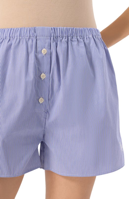 Хлопковые шорты Sporty and Rich SH035606302ST02 Голубой  SH035606302ST02 Фото 5