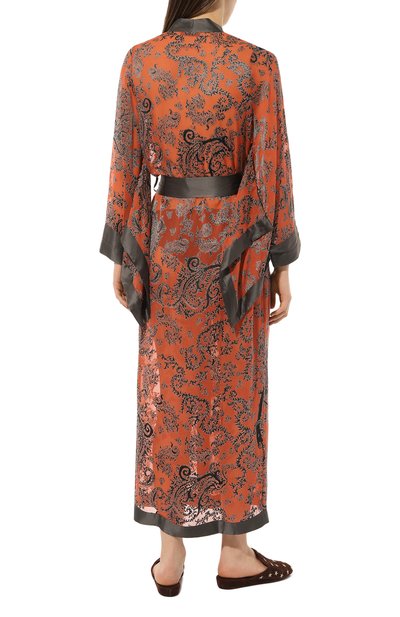 Халат из шелка и вискозы MARJOLAINE, арт. 2STE2201, фото 4