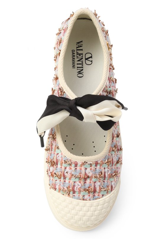 Текстильные кеды Bay by Bay Valentino 7W2S0LH9/MZR Розовый  7W2S0LH9/MZR Фото 6