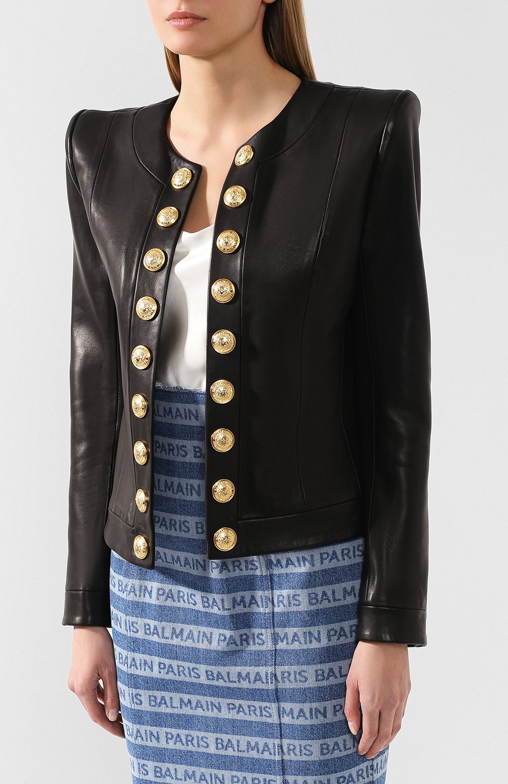 Кожаный жакет BALMAIN, арт. RF17762/L053, фото 3