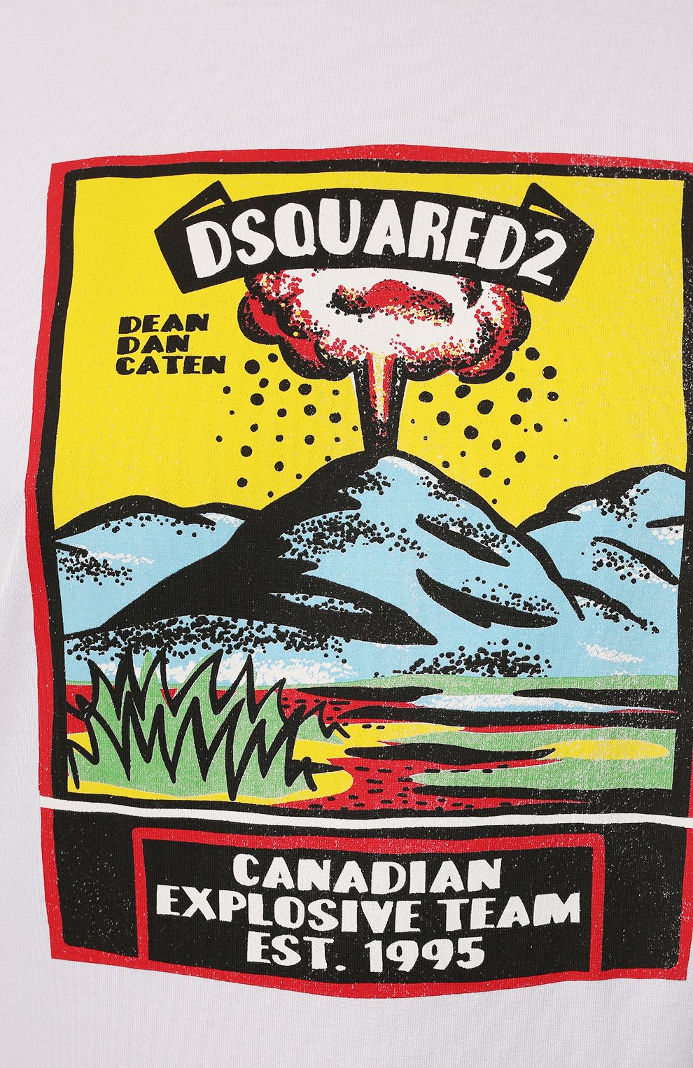 Хлопковая футболка DSQUARED2 белого цвета по цене 22550 руб., арт. S75GD0296/S24387, фото 5 Хлопковая футболка DSQUARED2, арт. S75GD0296/S24387, фото 5