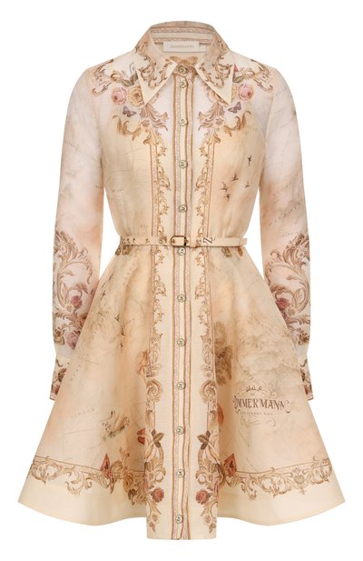 Женское платье изо льна и шелка ZIMMERMANN, арт. 5368DF252
